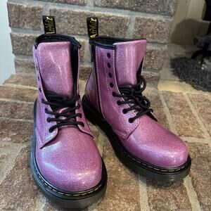 Dr. Martens 1460 8 Eye Glitter Boot Pink Size 5L 36 EU